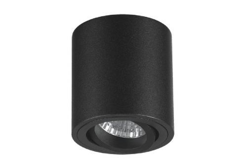 GU10 Spot Light Round Black Swivel