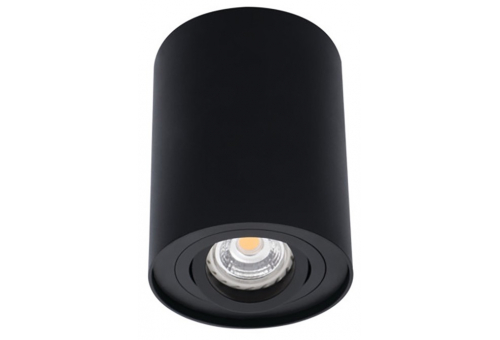 GU10 Spot Light Round Black Swivel