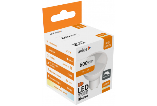 LED Spot Plastic Dimmable 7W GU10 NW