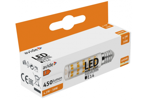 LED 4.2W JD E14 NW flat