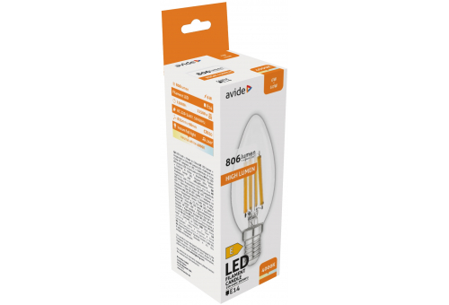 LED Filament Candle 6W E14 NW High Lumen