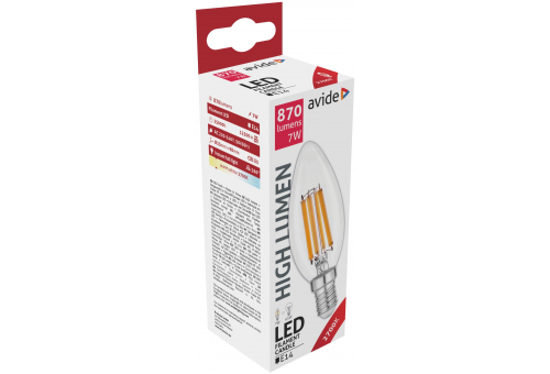 LED Filament Candle 7W E14 360° WW High Lumen