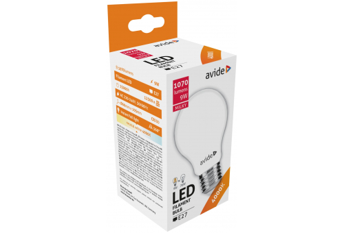 LED Milky Filament Globe 9W E27 360° NW