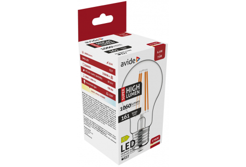 LED Filament Globe 6.6W E27 A60 WW 2700K Super High Lumen