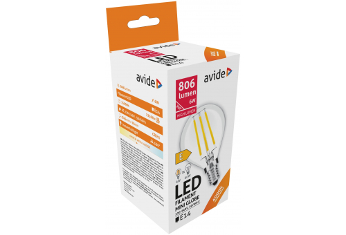 LED Filament Mini Globe 6W E14 360° NW High Lumen