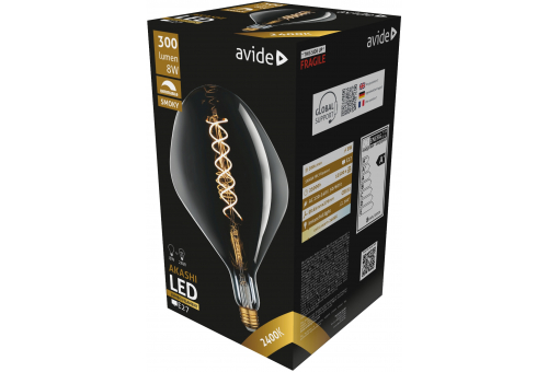 LED Jumbo Filament Akashi 160x270mm Smoky 8W E27 2400K Dimmable