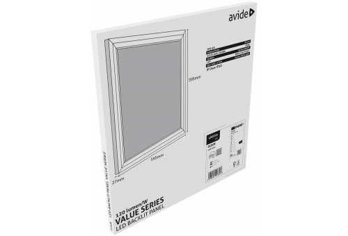 LED Panel 600x600mm 40W CW 120lm/W Value Range Backlit