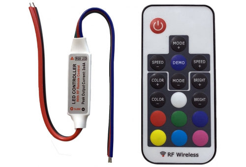 LED Strip 12V 144W RGB keys Remote and Controller