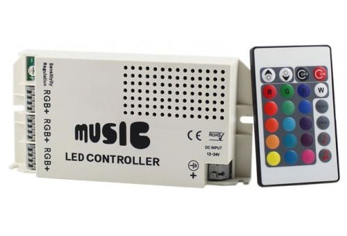 LED Strip 12V 108W RGB 24 Keys IR Remote and Music Controller
