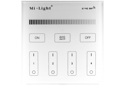 LED Strip 12V Dimmer 4 Zone RF Surface Mounted /2xAAA/ Touch Remote and Controller