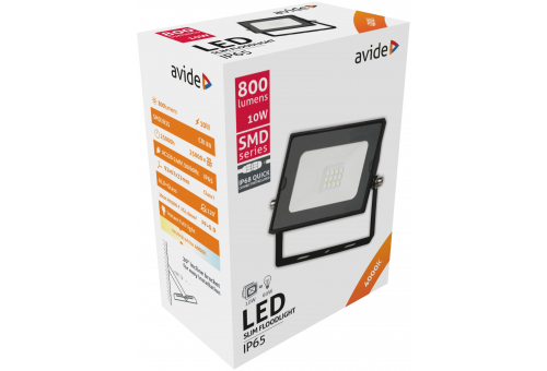 LED Flood Light Slim SMD 10W NW with Quick Connector