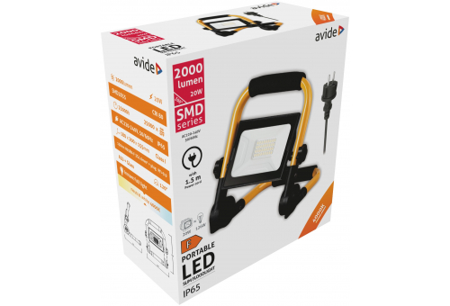 LED Flood Light Slim SMD 20W with Stand 1.5m NW