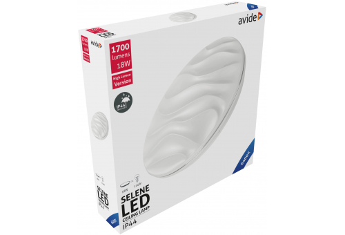 LED Ceiling Lamp Oyster IP44 Selene 18W 330*68mm CW