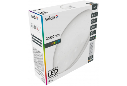 Avide LED Ceiling Lamp Oyster Stella 24W RGB+W with Remote