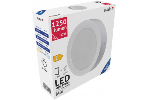 LED Ceiling Lamp Surface Mounted Round Plastic 12W CW 6400K