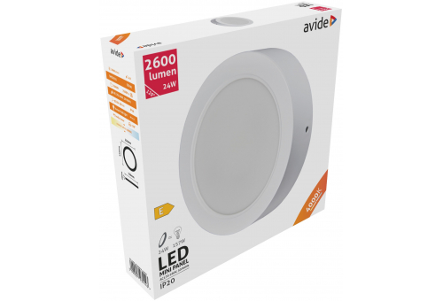 LED Ceiling Lamp Surface Mounted Round Plastic 24W NW 4000K