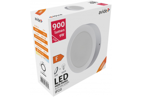 LED Ceiling Lamp Surface Mounted Round Plastic 9W NW 4000K