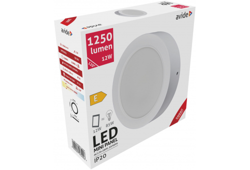 LED Ceiling Lamp Surface Mounted Round Plastic 12W WW 3000K