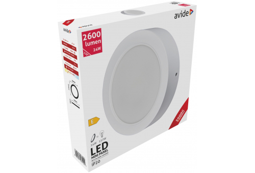 LED Ceiling Lamp Surface Mounted Round Plastic 24W WW 3000K