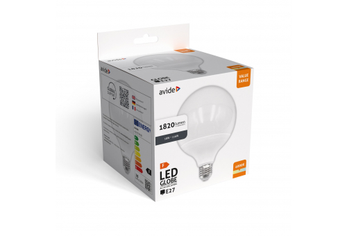 Avide Value LED G120 SMD Globe Opal E27 18W NW 4000K