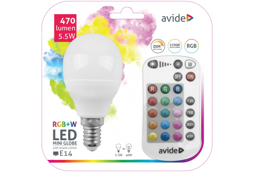 Smart LED Mini Globe 5.5W RGB+W with IR remote